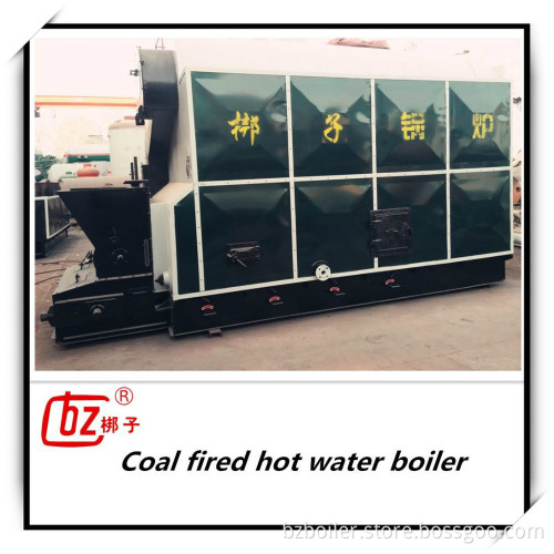 hot water boiler with automatic coal feeding